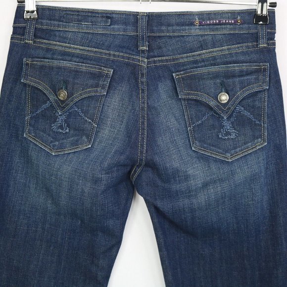 Vigoss Bootcut Jeans Dark Stretch Flap Pockets 9 x 31 - Picture 5 of 10